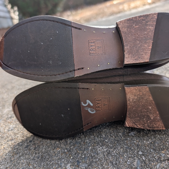 Frye Women's Dark Brown Tall Leather Boots - Picture 6 of 7